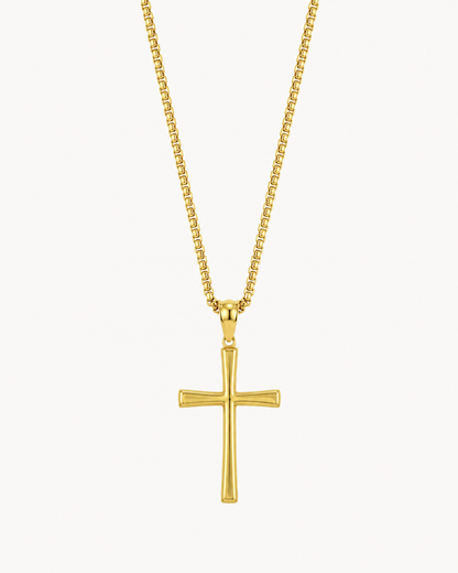 COLLIER CROIX ÉPURE | DORÉ