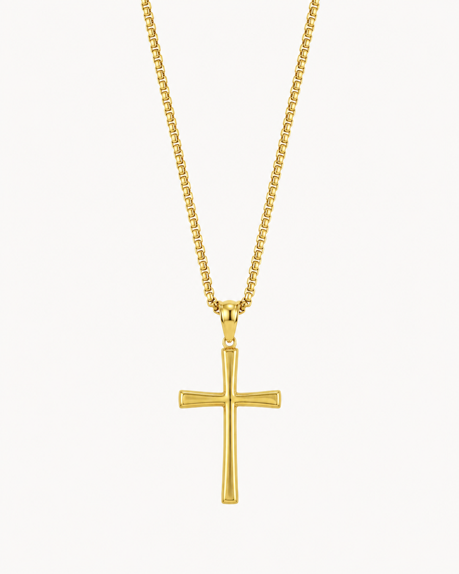 COLLIER CROIX ÉPURE | DORÉ