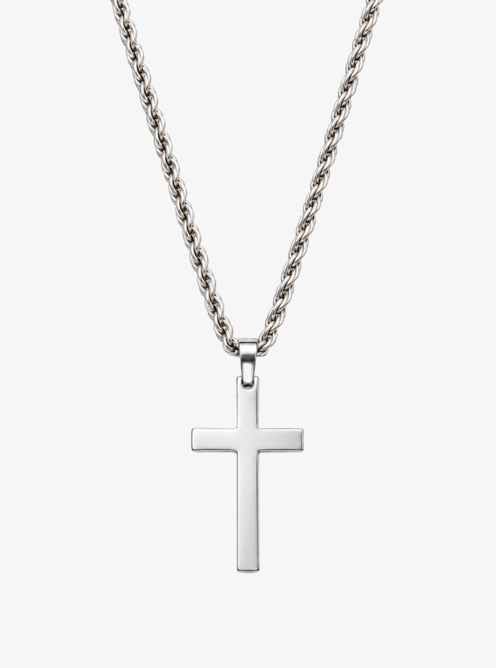 Collier Croix Azur Argent