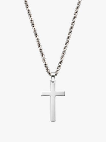 Collier Croix Azur Argent