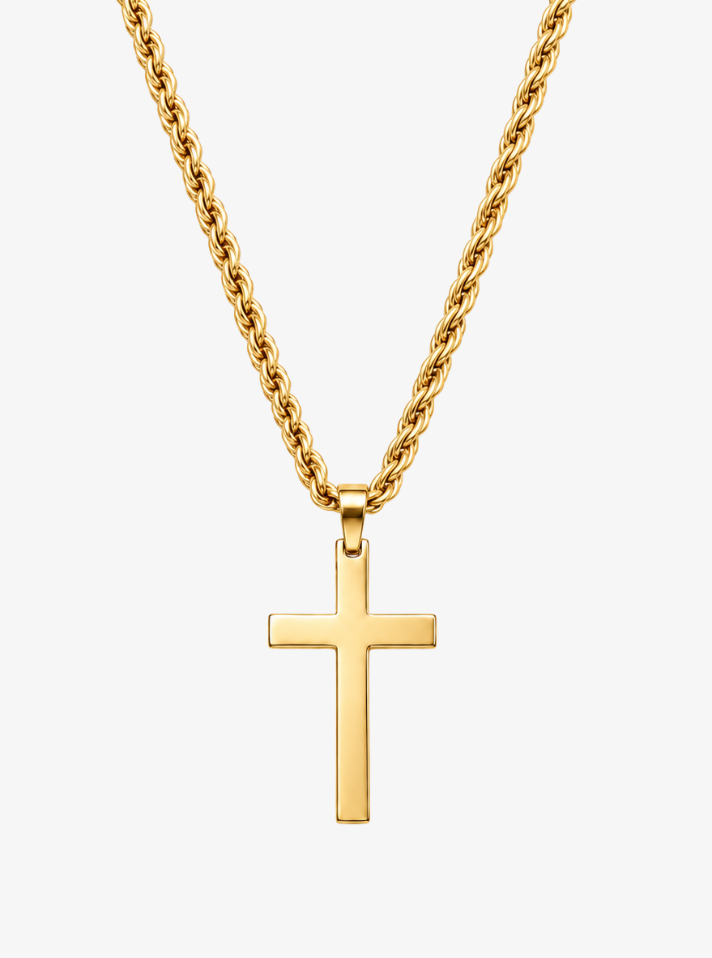 Collier Croix Azur Dorée