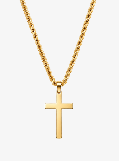 Collier Croix Azur Dorée