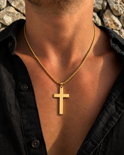 Collier Croix Azur Dorée
