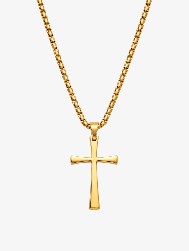 COLLIER CROIX ÉPURE | DORÉ