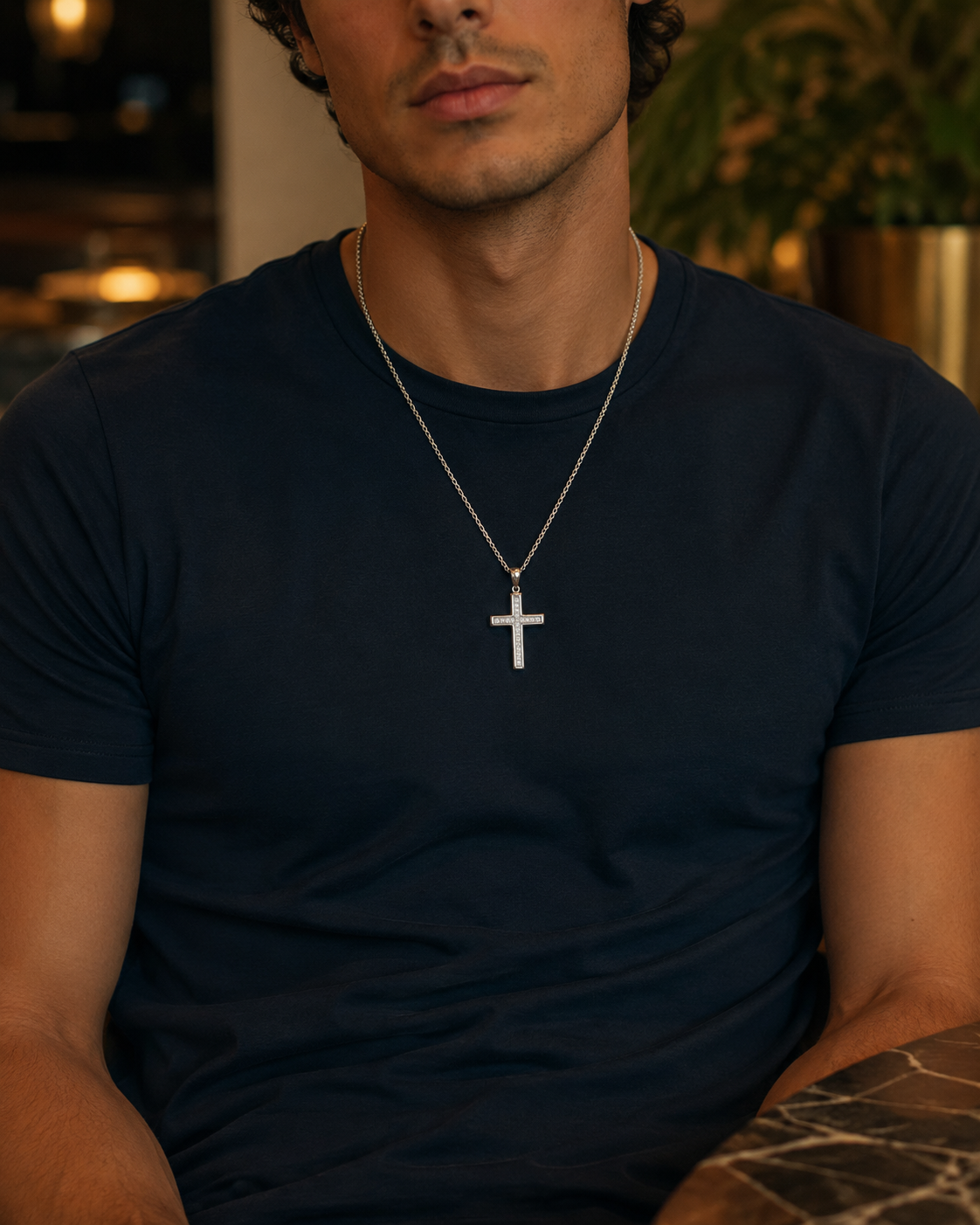 COLLIER CROIX ASTRALE | ARGENTÉ