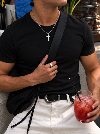 Collier Croix Azur Argent